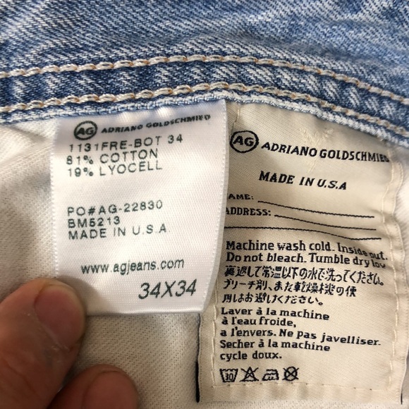 AG Adriano Goldschmied | The Matchbox Slim-Straight Men’s Blue Jeans 34 x 34 - Picture 5 of 5